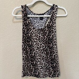 Y2K Wet Seal Leopard Print Racerback Tank Top | Size Large